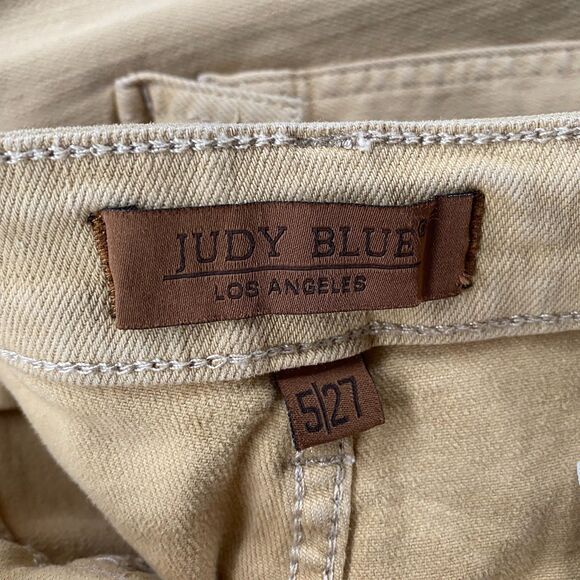 Judy Blue Jeans Womens 5/27 Garment Dyed Cargo Mid Rise Straight Casual Hippie - Picture 5 of 10